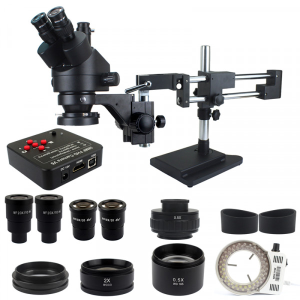 microscope 3,5 X-180X Doppel Boom Simul Brenn Trinocular Stereo Mikroskop