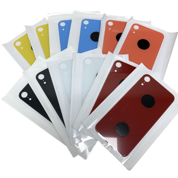 iPhone XR Akkudeckel-Backglass- Alle Farben Echt Glas
